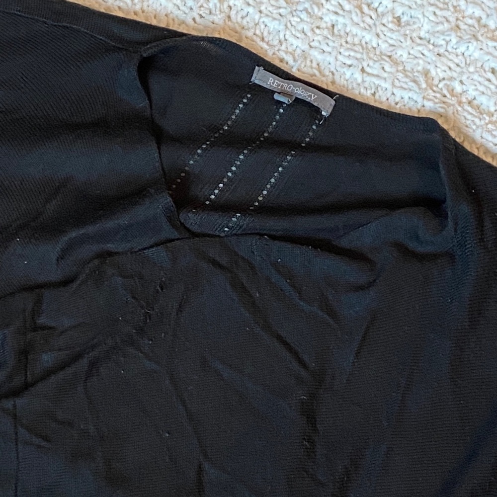 black cardigan